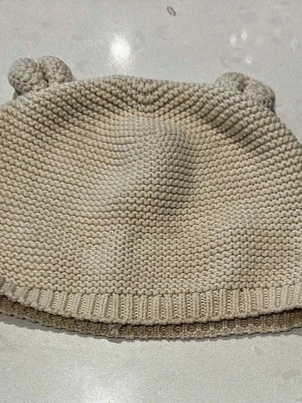Gap Baby Brannan Bear Beanie Cream Knit Hat